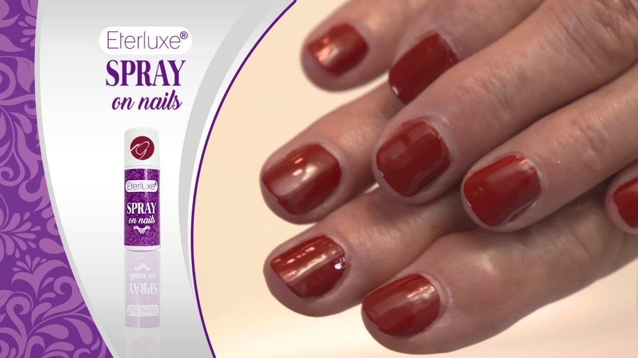 Eterluxe MAROON Spray on Nails World Fastest Manicure RRP £9.98 CLEARANCE XL 99p